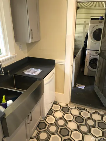 a view of a bunch of chairs and a sink