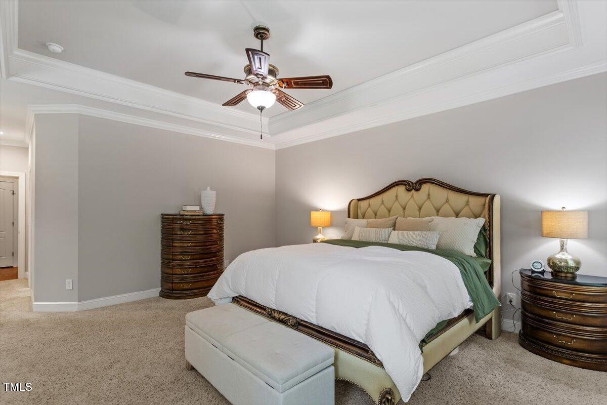 124 Dartmoor Lane Raleigh, NC 27614 - Photo 32 of 64 Primary Bedroom (Trey Ceiling)