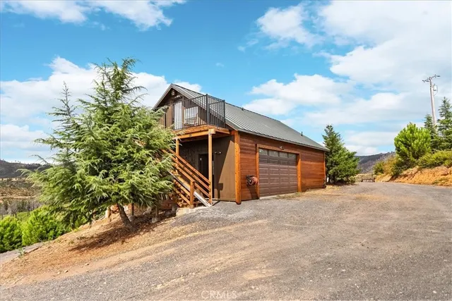 a view of a house with a large window