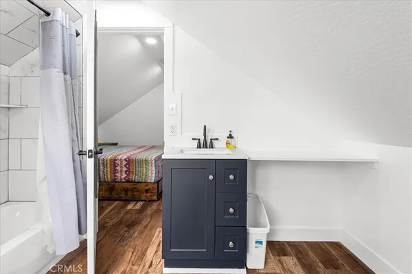 a view of a balcony with an ocean