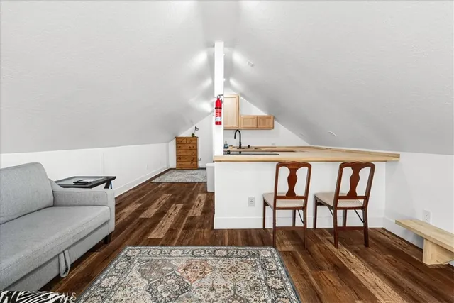 a view of a lake with a mountain