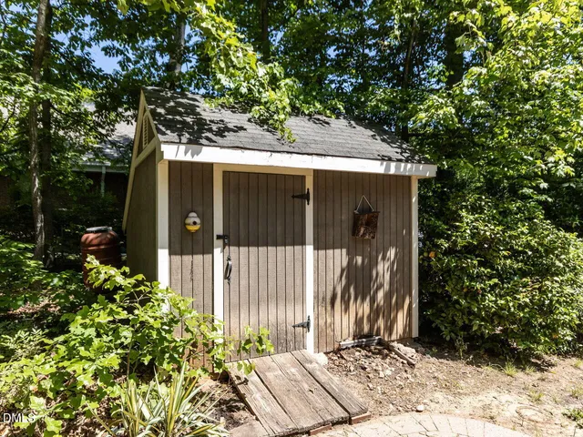 a view of backyard of house