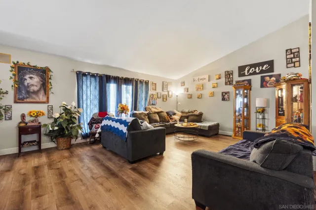 a living room with furniture and a couch