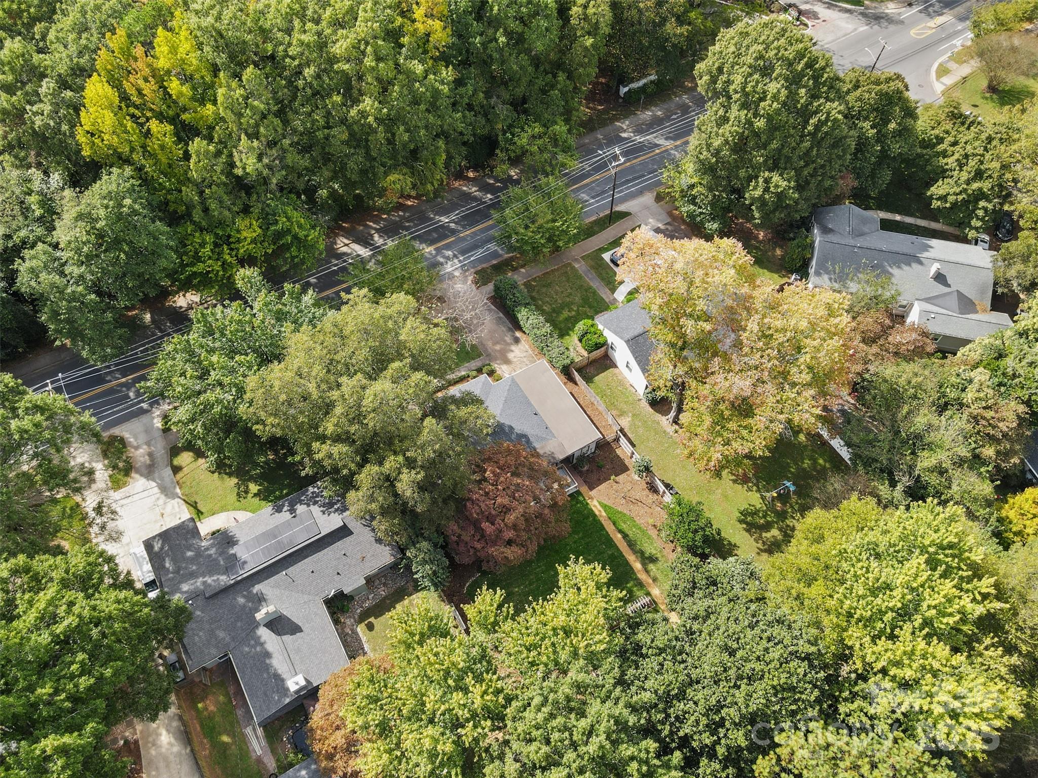 917 Scaleybark Road Charlotte, NC 28209 - Photo 37 of 42 an aerial view of residential house with outdoor space and trees all around