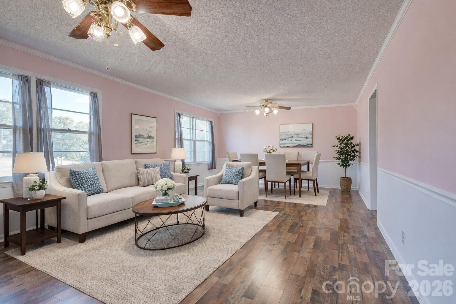 8684 Teals Mill Road Cheraw, SC 29520 - Photo 3 of 34 a living room with furniture and a large window