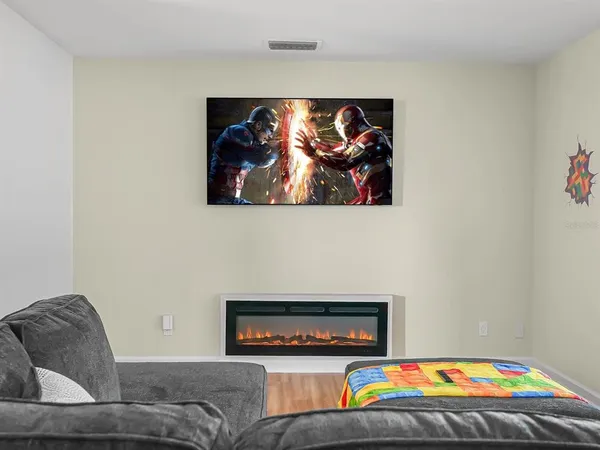 a view of a backyard with a garden