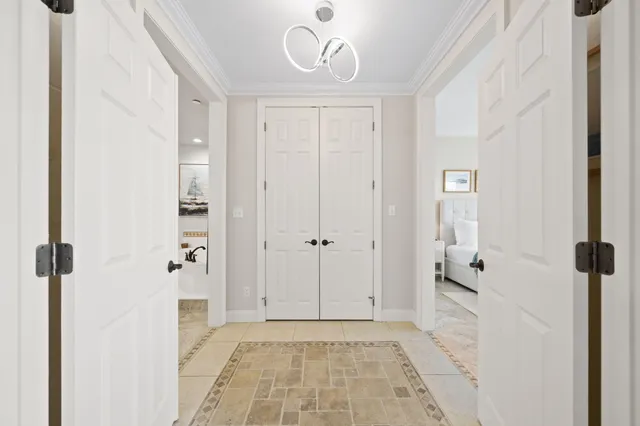 a view of a bathroom with a shower