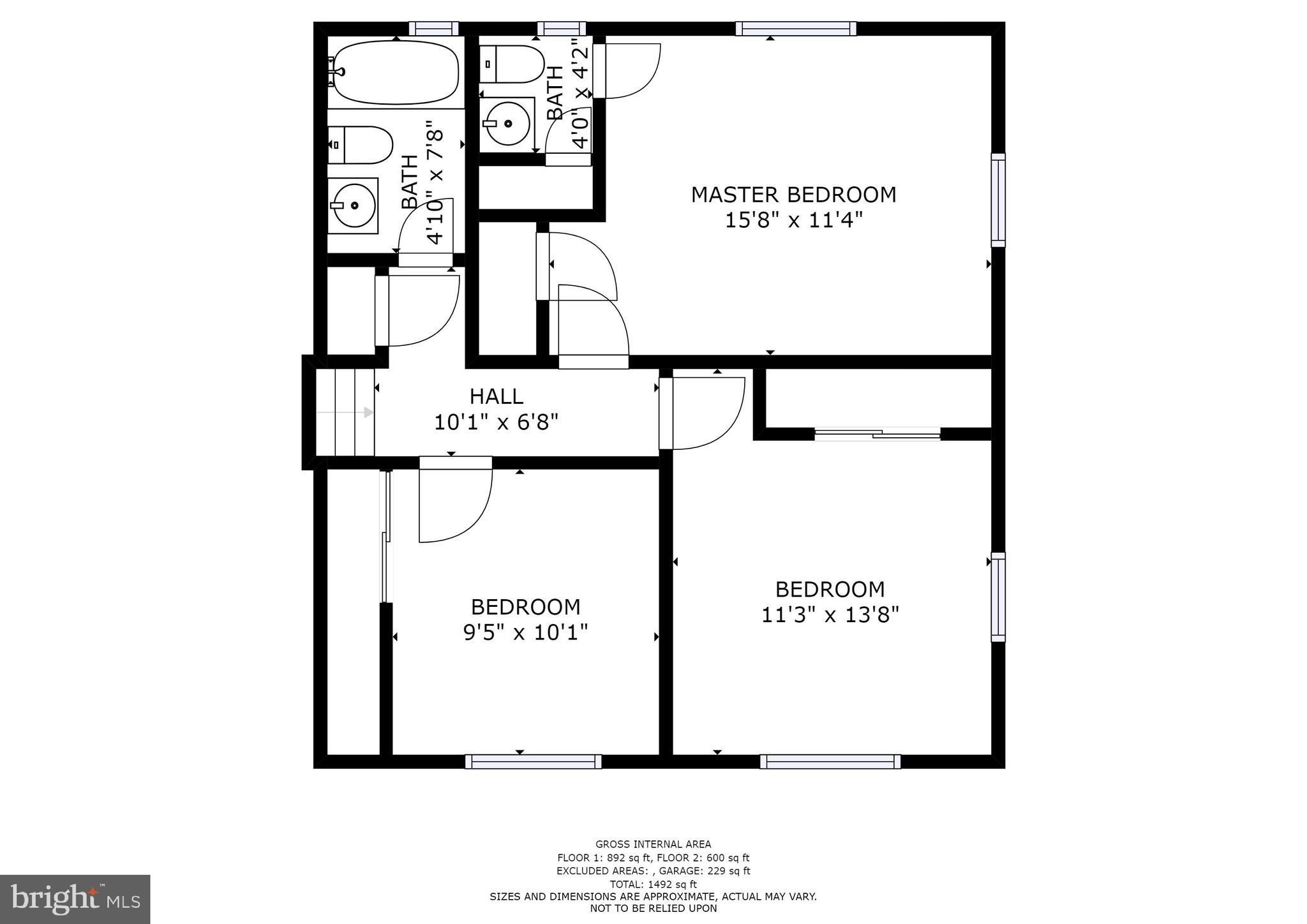 1214 Winstead Road Wilmington, DE 19803 - Photo 13 of 21 Upper level floor plan