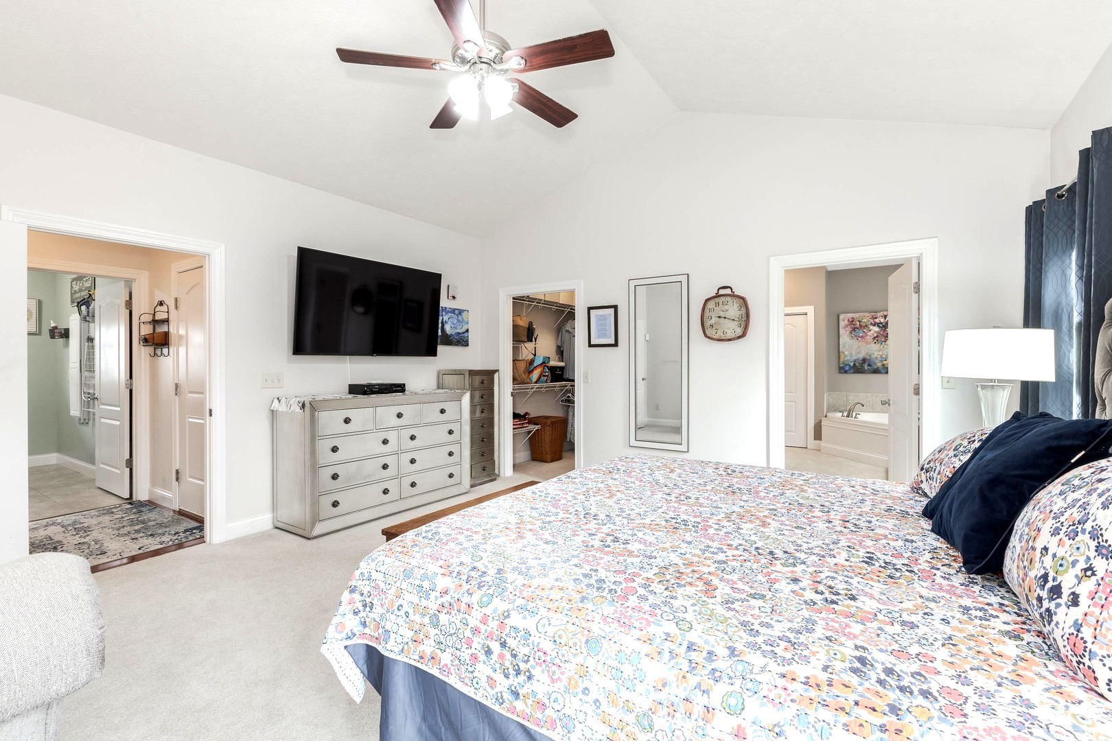 36 Lone Oak Court Bloomington, IL 61705 - Photo 29 of 63 a bedroom with a bed and a flat screen tv
