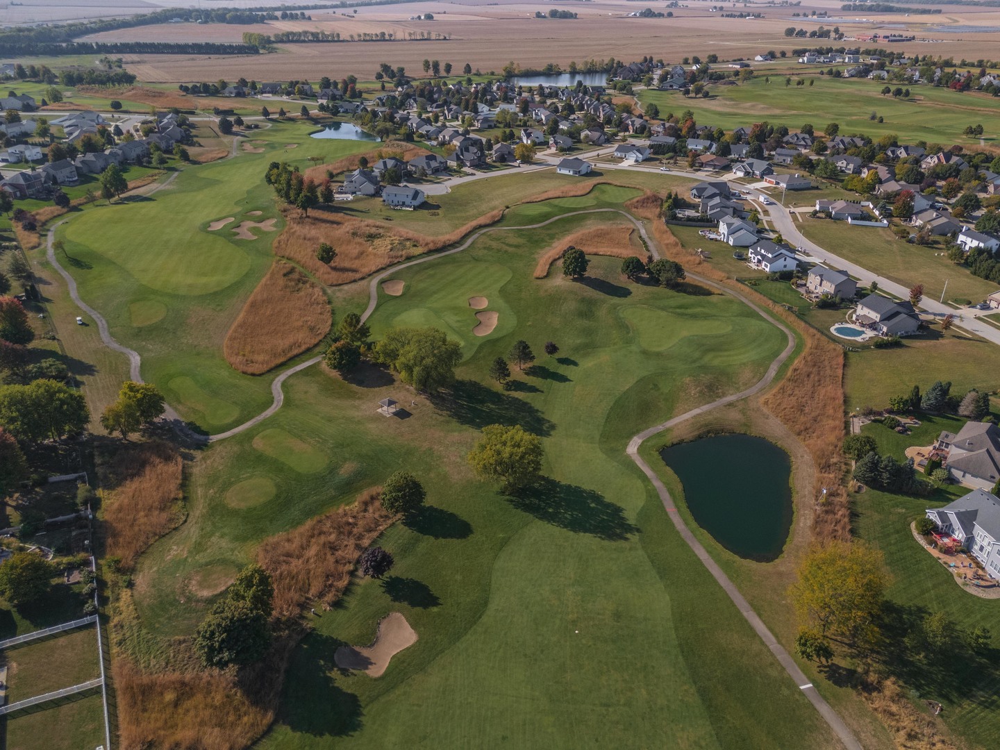 36 Lone Oak Court Bloomington, IL 61705 - Photo 54 of 63 an aerial view of residential houses with outdoor space