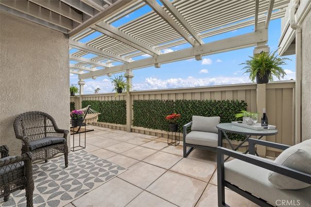 a outdoor living space with furniture