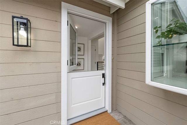 a view of front door of house