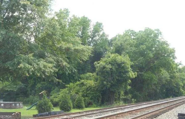 a view of a yard from a window