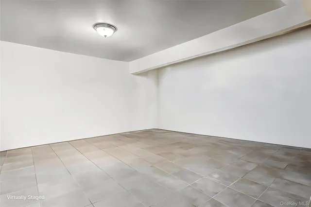 an empty room with a natural light
