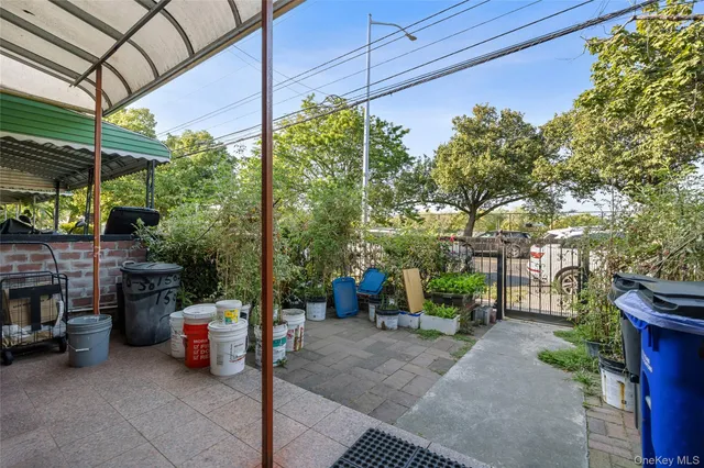 a view of an outdoor sitting area