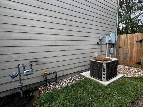 a house view with a backyard space