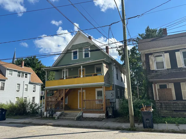 a front view of a house