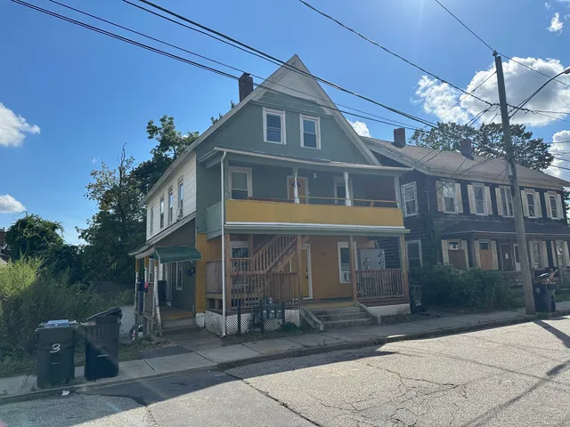 a front view of a building