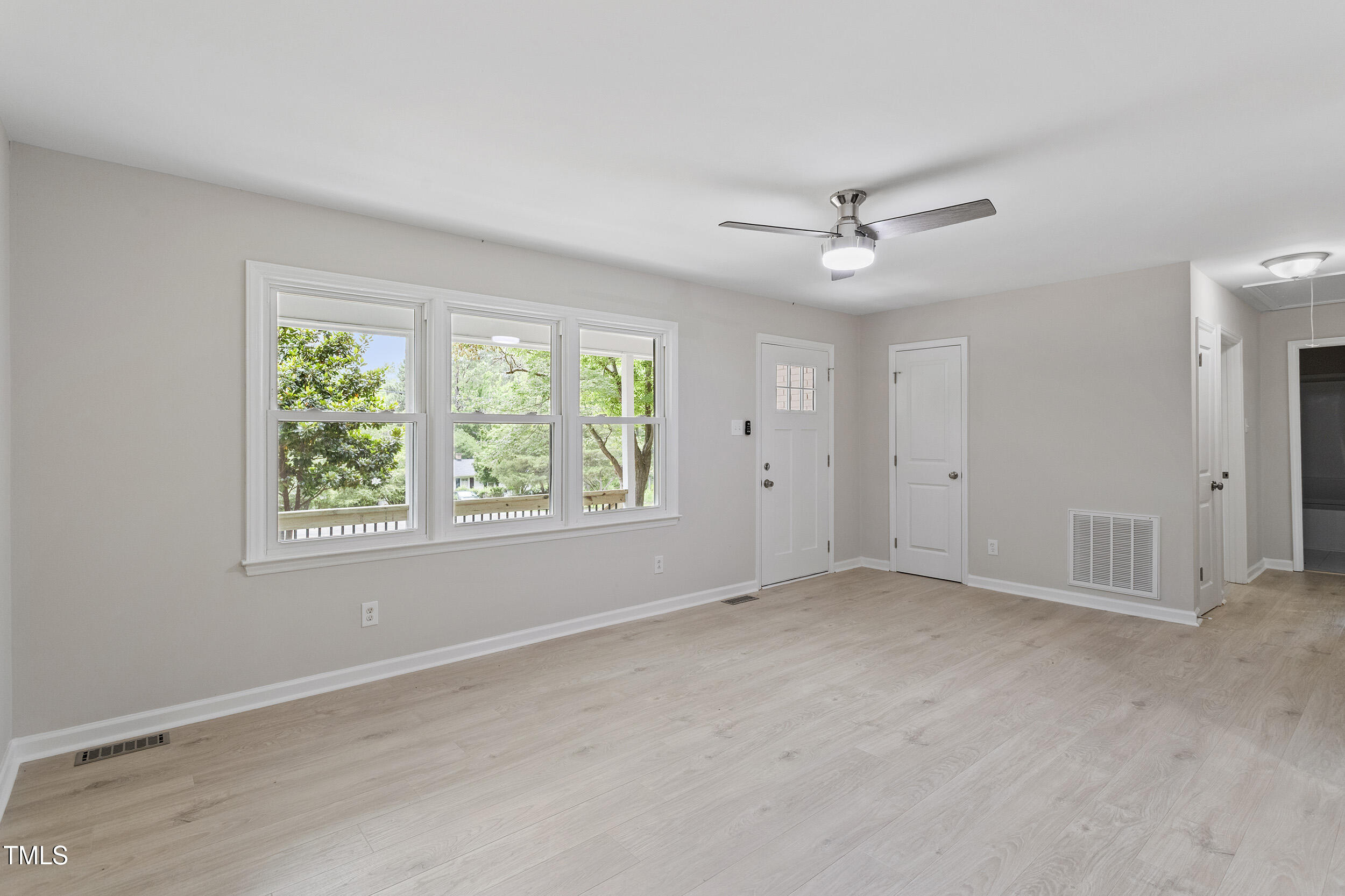 2702 Red Valley Drive Rougemont, NC 27572 - Photo 15 of 25 an empty room with windows and fan