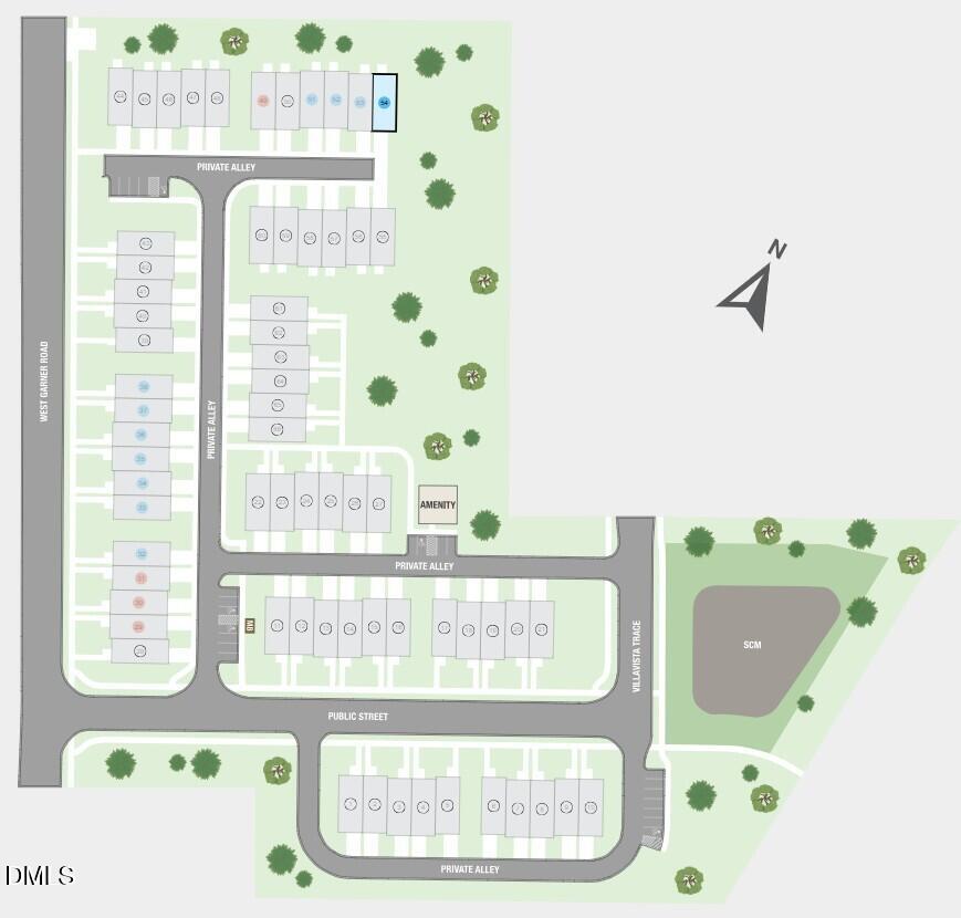 500 Oak Reserve Road, Unit 105 Garner, NC 27529 - Photo 32 of 34 Buffalo Townes Community Site Map