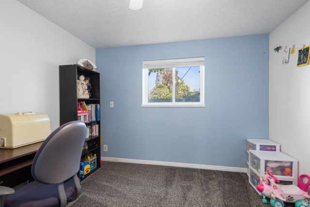 553 North 200 West Bountiful, UT 84010 - Photo 15 of 26 Office featuring a textured ceiling and dark colored carpet