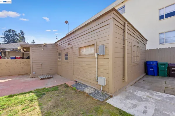 a backyard of a house