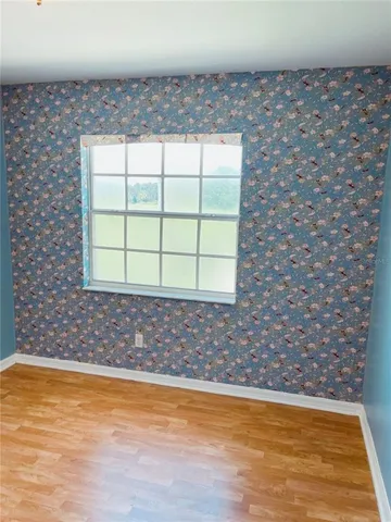 an empty room with a window