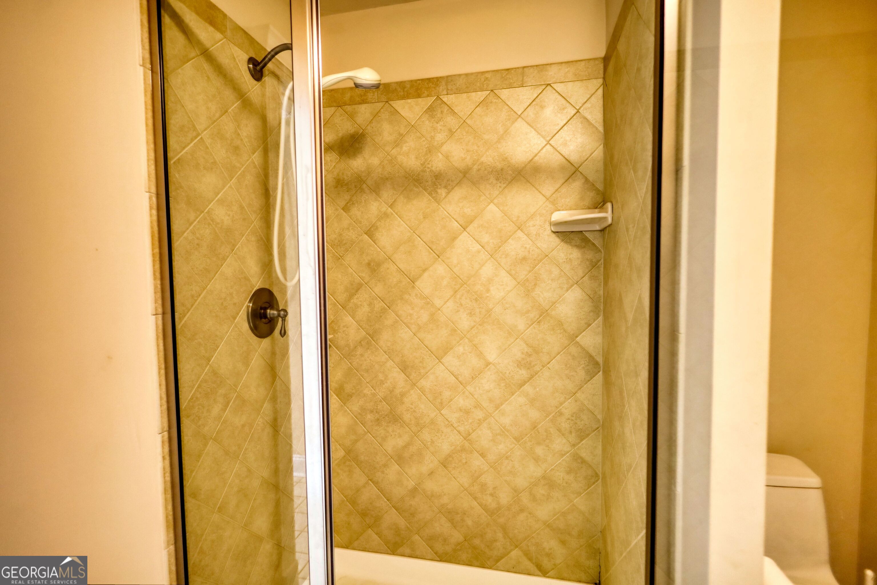 10110 Malcolm Court Covington, GA 30014 - Photo 54 of 60 a bathroom with a shower and a glass door