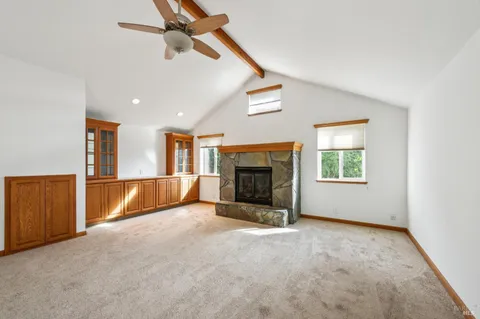 a kitchen with a stove and a microwave