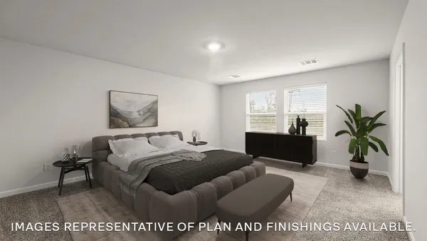 a living room with furniture a potted plant and a wooden floor