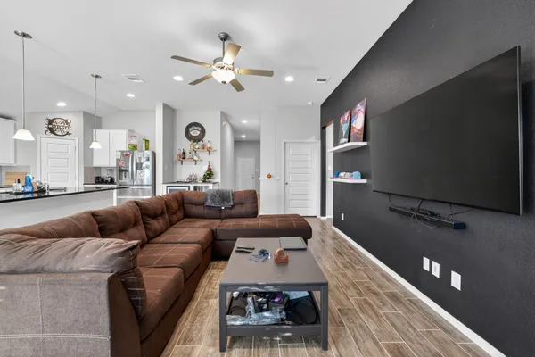 a kitchen with stainless steel appliances granite countertop counter space a sink and cabinets