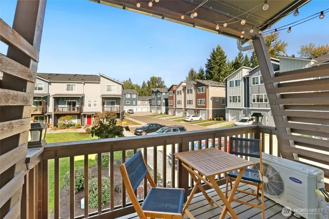 a view of a city from a balcony