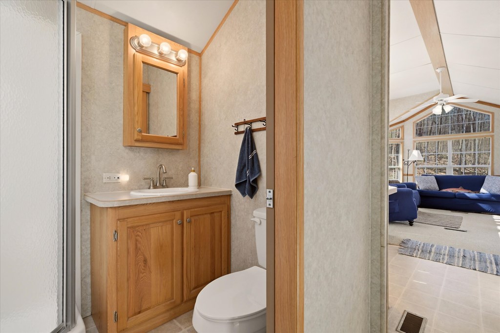 356 German Hill Road Tionesta, PA 16353 - Photo 12 of 37 a bathroom with a sink a toilet and shower