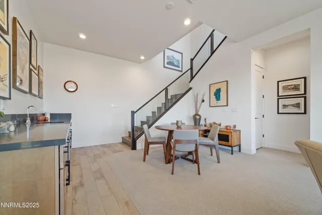 a spacious bathroom with a double vanity sink and a window