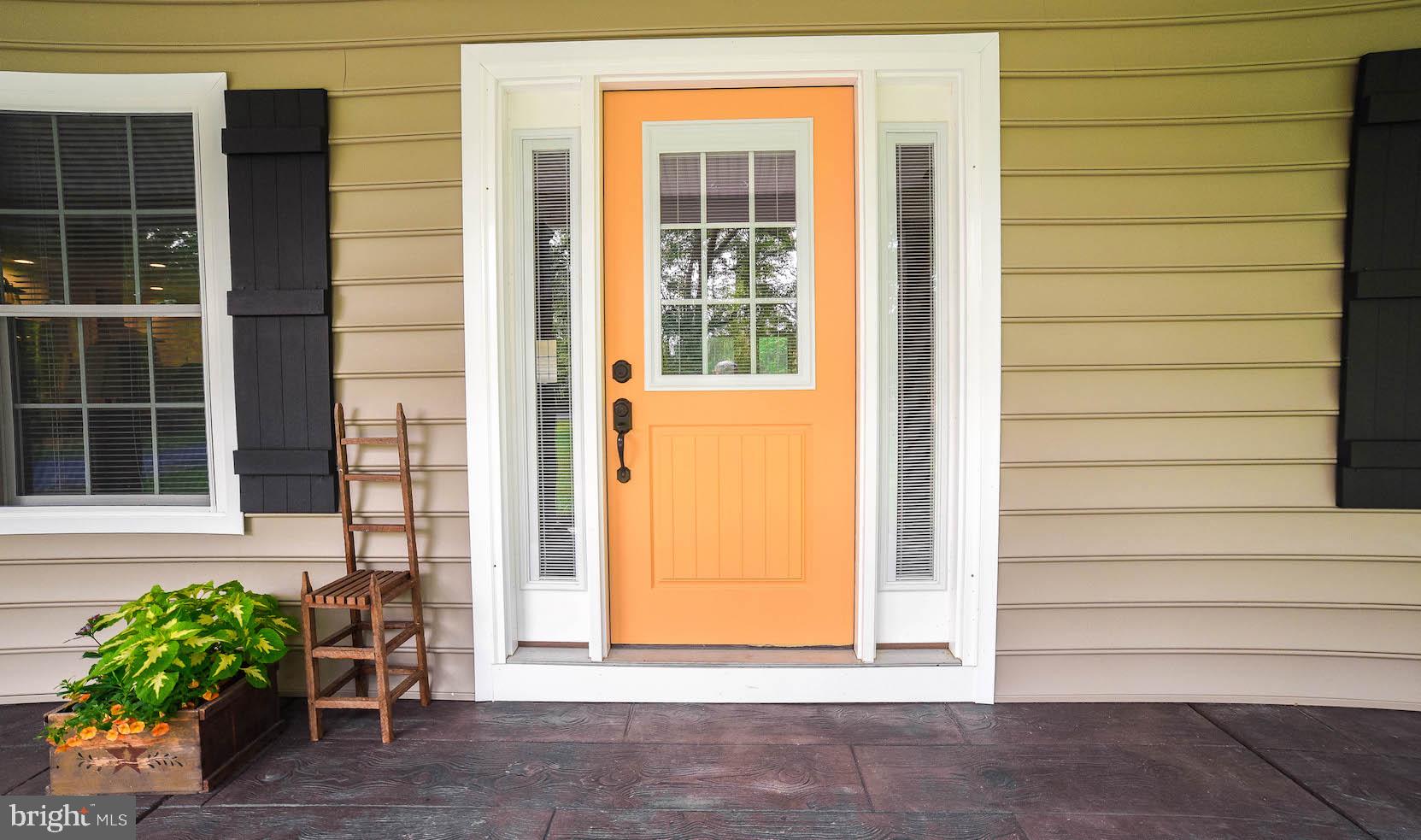 Stamped concrete front porch