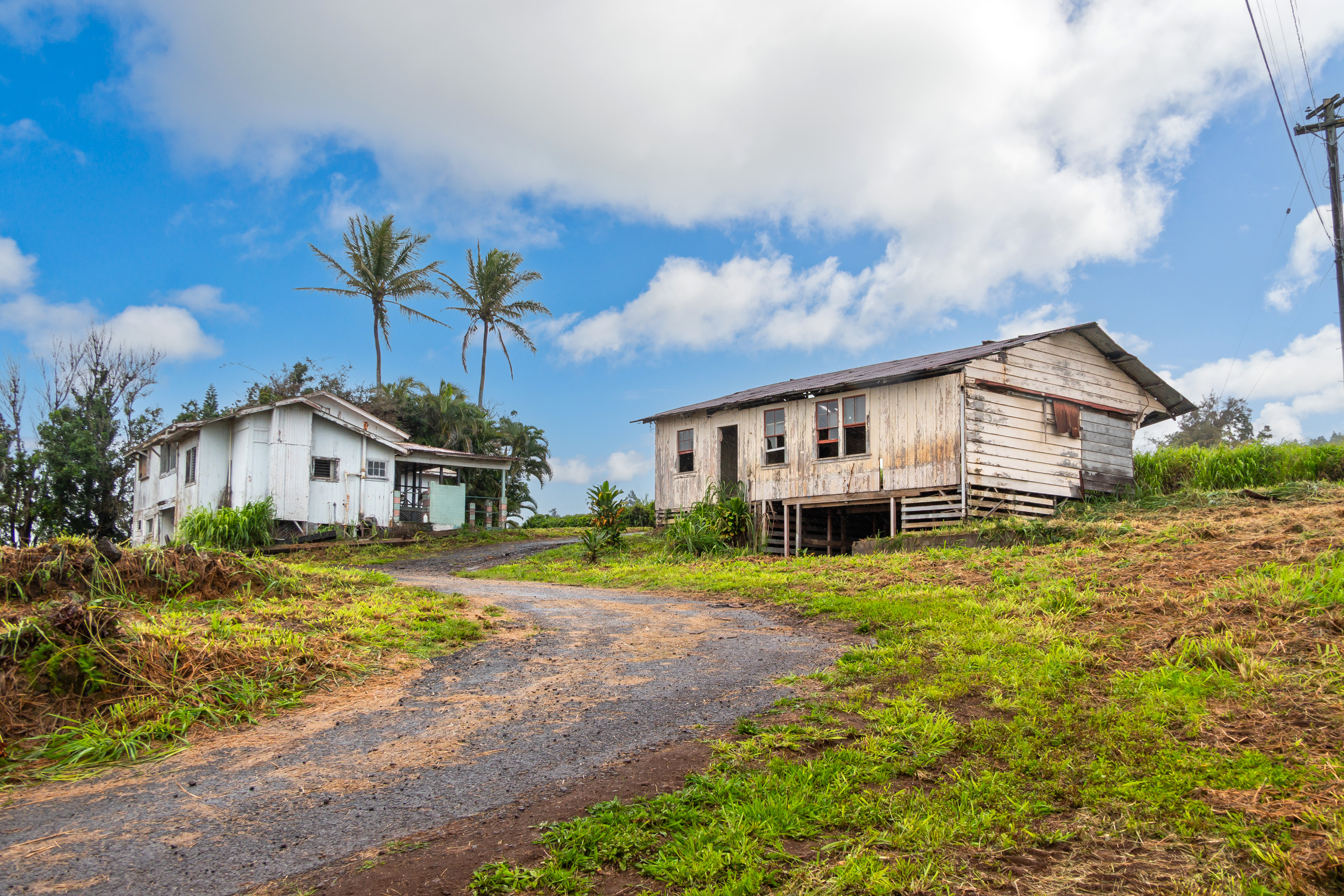 44-2906 Kalopa Road Honokaa, HI 96727 - Photo 4 of 29 a front view of a house with a yard and garage