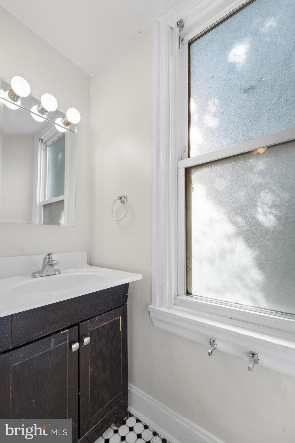 421 Mechanic Street Philadelphia, PA 19144 - Photo 18 of 20 a bathroom with a sink vanity and a mirror