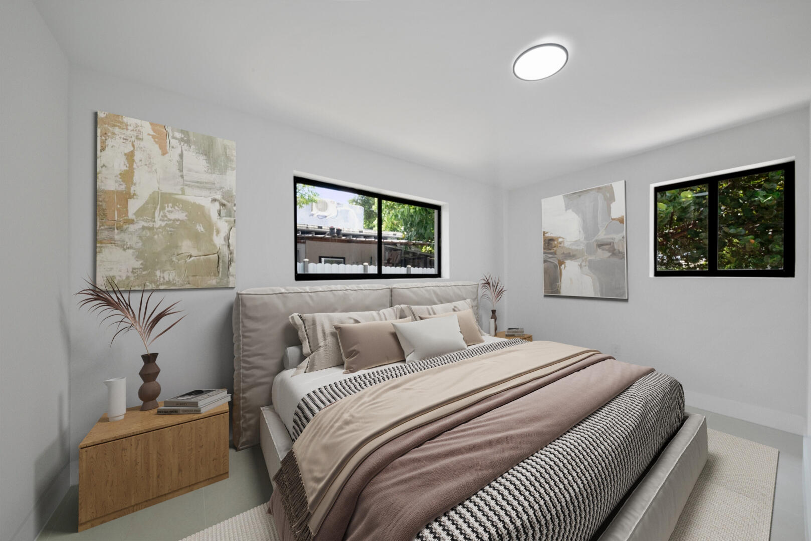 860 Northwest 70th Street Miami, FL 33150 - Photo 11 of 25 a bedroom with a large bed and a couch