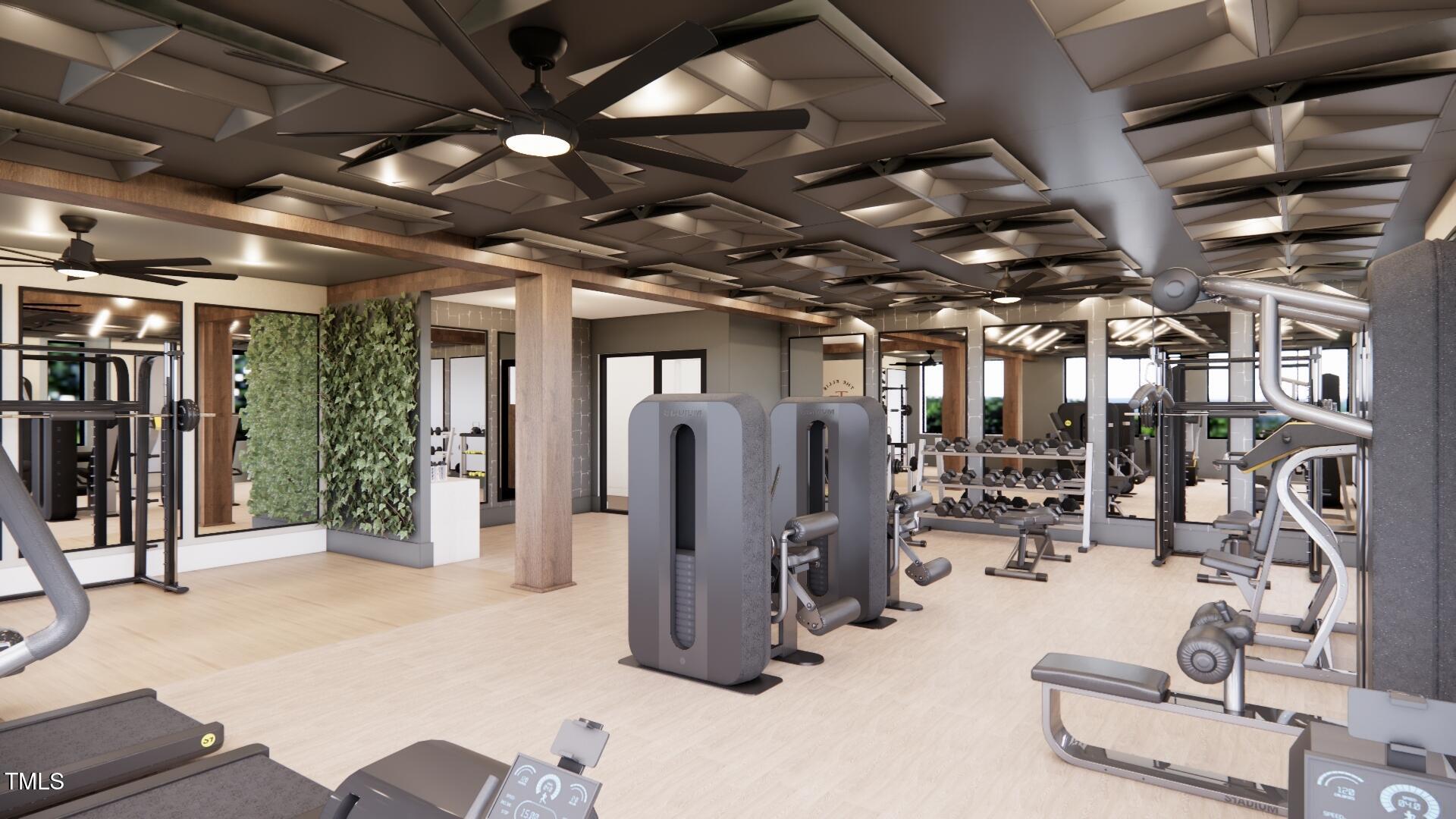 2201 West Cornwallis Road, Unit 1B1 Durham, NC 27705 - Photo 2 of 20 a view of a room with gym equipment