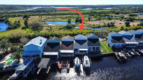 an aerial view of multiple house