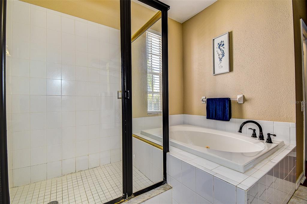 5309 Boardwalk Street Holiday, FL 34690 - Photo 29 of 50 a bathroom with a tub sink and mirror