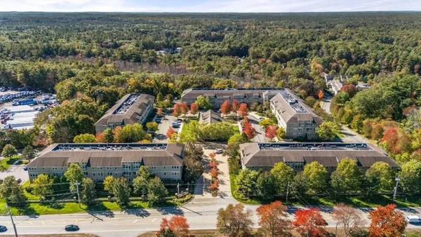 an aerial view of multiple house