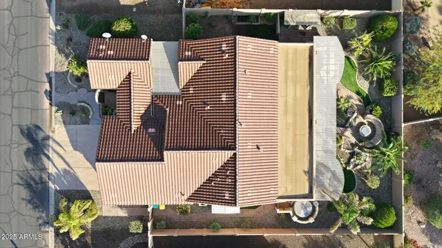 a view of a city with a mountain view