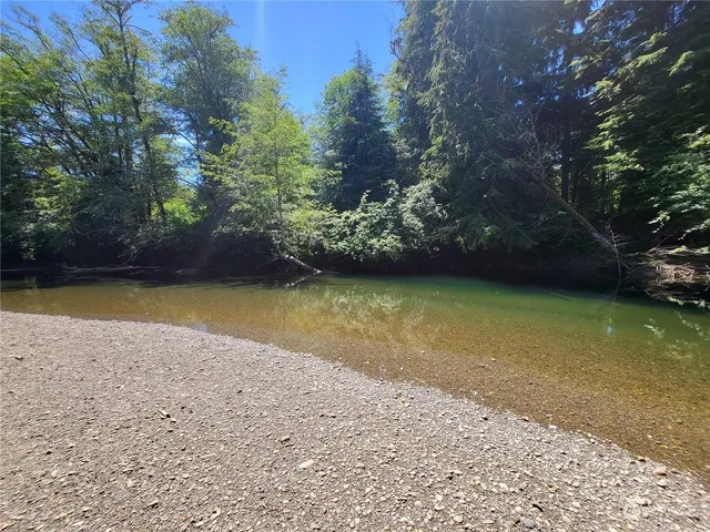 a view of a water with an outdoor space