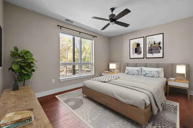 a living room with furniture and rug