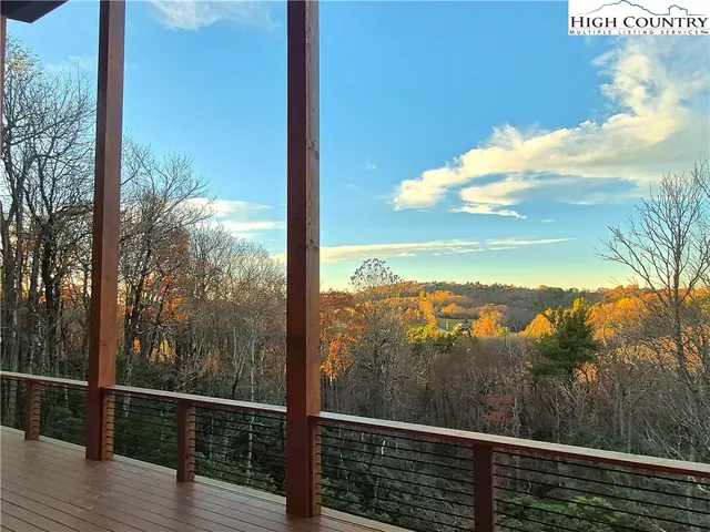 a view of sky from balcony