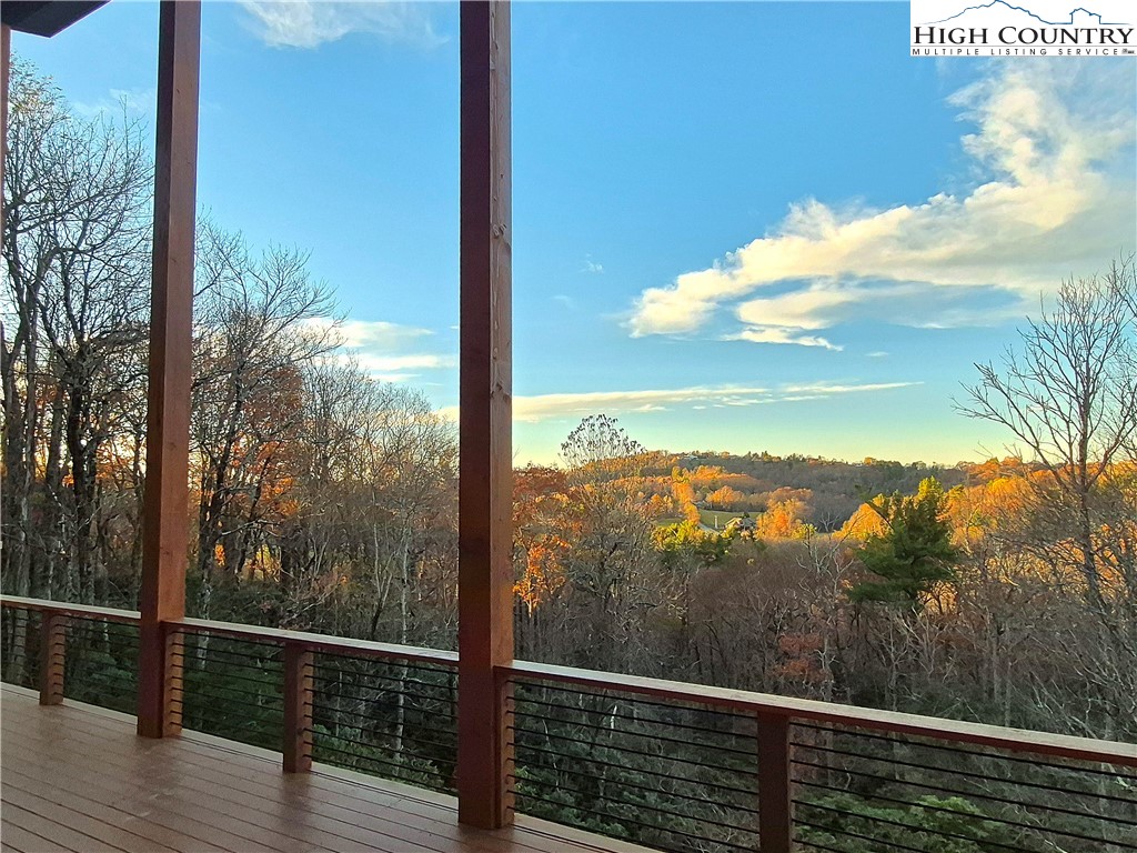 a view of sky from balcony