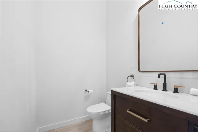 an empty room with a door