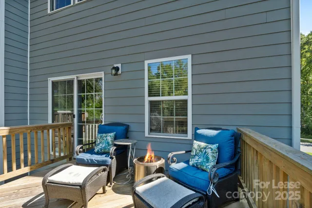 a outdoor living space with furniture