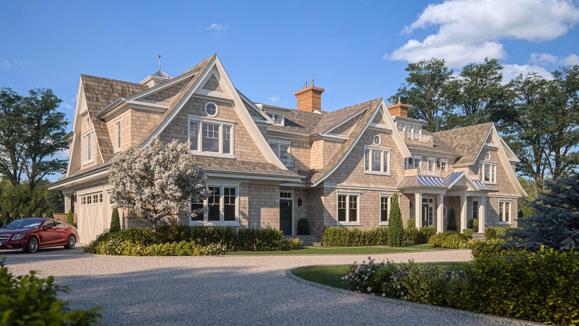 Undisclosed Address Southampton, NY 11968 - Photo 3 of 15 a front view of a house with a yard